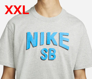  新品 XXL NIKE SB スケートボードTシャツ DN7288-063 グレー