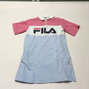 送料無料★FILA フィラ★半袖Tシャツワンピース　ロングシャツ　女の子ワンピース★キッズ　110 #50428sjj38