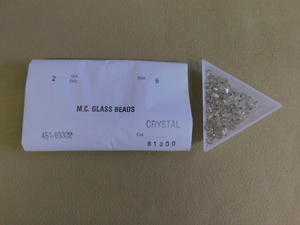 4014△未使用 チェコビーズ M.C.GLASS BEADS クリスタル サイズ/6 SUPERIOR CRYSTAL