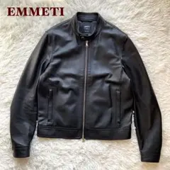 未使用級✨ EMMETI 伊勢丹限定　レザー　シングルライダース　ユリ　48