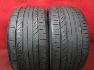 タイヤ 2本 285/35R21 コンチネンタル CONTISPORT CONTACT +5 バリ山 溝アリ 送料無料★14290T