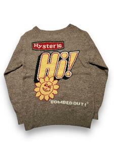 【希少 】hysteric glamour ヒステリックグラマー ニット セーター　ロゴ ブラウン 茶色 Y2K ウール