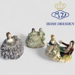 【希少】アイリッシュドレスデン レースドール セット Irish Dresden