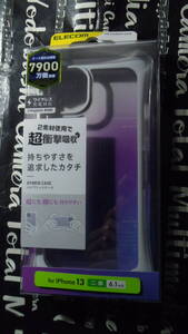 ELECOM iPhone 14/13(2眼)ハイブリッドケース ぴったりホールド クリアホワイト ケース四隅カドが手にフィット持ちやすくつつみこむ密着感