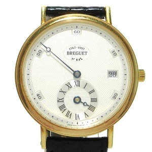 BREGUET(ブレゲ) 腕時計 クラシック レギュレーター 1747 メンズ K18YG/革ベルト/300本限定/250周年記念/ベルト穴追加あり/要OH シルバー