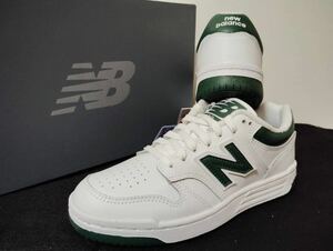 新品未使用品　大人気！23cmニューバランス（new　balance）レディーススニーカーBB480LNGホワイトグリーン白緑