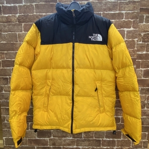 03w09947【1円～】 THE NORTH FACE NUPTSE JACKET ザ・ノース・フェイス ヌプシジャケット イエロー/ブラック XL ダウンジャケット ND91841