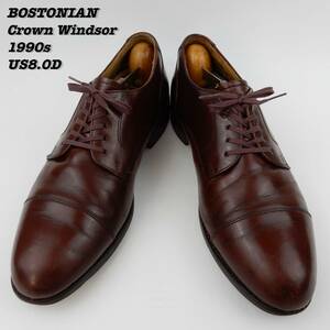 BOSTNIAN Crown Windsor Cap Toe Shoes 1990s US8.0D ボストニアン クラウンウィンザー ストレートチップ 1990年代 26.0cm