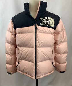 ◆極美品コラボ◆GUCCI×THE NORTH FACE ヌプシ ダウンジャケット【M】ピンク ノースフェイス トップス 正規品 48