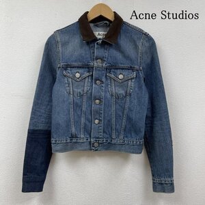 アクネストゥディオズ TOP MID VTG ジージャン デニム ジャケット パッチワーク 切り替え イタリア製 34 インディゴ / インディゴ