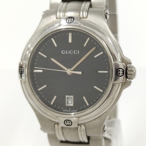 【中古】GUCCI メンズ 腕時計 クオーツ SS ブラック文字盤 9040M