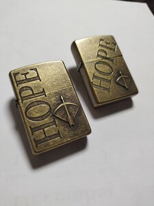 ZIPPO HOPE ホープ 古美仕上げ 2個セット オイルライター GOLD カラー 