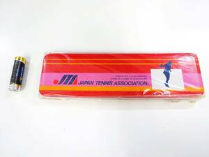 ◆(NA) 未使用 昭和レトロ 缶ペンケース 筆箱 トンボ JAPAN TENNIS ASSOCIATION TOMBOW JTA 文房具 ジャパン 日本テニス協会 スポーツ