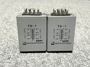 日本光電 NIHON KOHDEN TD-1 600Ω/150Ω ライントランス 2つセット 動作品 ③