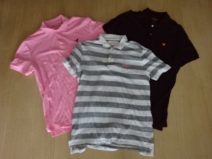 アメリカンイーグル アスレチックフィット ポロシャツ ３枚セット L/G/G AMERICAN EAGLE ATHLETIC FIT Polo Shirt