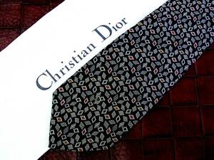 ●0061●状態【並】●【Dior】ディオール「ロゴ入」ネクタイ●