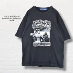 ジュンヤワタナベマン コムデキャルソン☆プリントTシャツ 半袖【M】ブラック