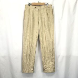 イタリア製/90s頃?ビンテージ★コットンパンツ【Mens size -50/股下79cm/ベージュ】スラックス/ゴルフ/カジュアル/Pants/Trousers◆BH146