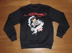 Don Ed Hardy エド ハーディー スウェット 黒豹 ブラックパンサー 黒ヒョウ トレーナー 裏起毛 正規品 BLK M 使用僅 美品