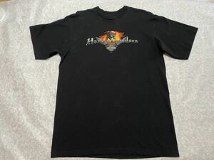 中古美品　MADE IN USA HARLEY DAVIDSON◆カリビアンスカル両面プリント　Michigan 2008/Tシャツ/XL/コットン