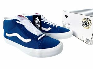 デッド!! 限定!! VANS PRO MID SKOOL 50th BLUE/WHITE バンズ プロ ミッドスクール 50周年記念 青 × 白 us 10.5 / 28.5 ㎝ 箱付き