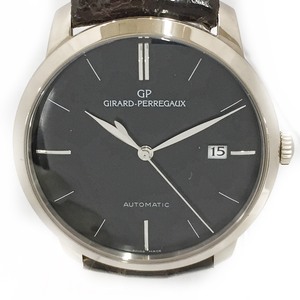 稼働品!!希少!!K18WG（750）!!ジラールペルゴ/GIRARD PERREGAUX 1966裏スケ 自動巻き ウォッチ Ref.49525