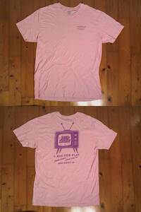 ☆グッドワース【GOOD WORTH】両面プリントＴシャツ　コットンTシャツ XL 薄ピンク