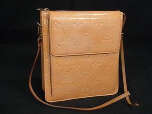 1円 ■美品■ LOUIS VUITTON ルイヴィトン M91034 モノグラムヴェルニ モット ショルダーバッグ ハンドバッグ ローズ オレンジ系 FK0973