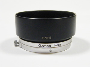 ◎ Canon T-50-2 キャノン L85mmF1.9、F2、R85mmF1.9用 内径50mm かぶせ式 メタルフード