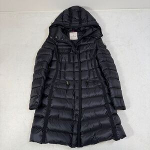 ☆美品☆ MONCLER HERMINE モンクレール　エルミンヌ　ダウンコート　ロングダウンジャケット　黒　ブラック　S-Mサイズ　レディース