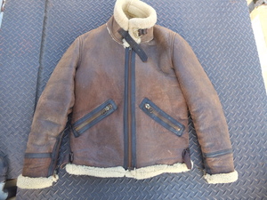 USA AVIREX B-9 Leather Jacket Size:34 アヴィレックス ムートン フライトジャケット ボマージャケット アメリカ製 米空軍 ミリタリー