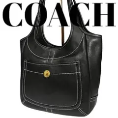 ✨COACH✨コーチ　ショルダーバッグ 11285 レザー　金ボタン トート