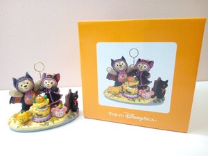 ディズニー TDS ダッフィー＆シェリーメイ クリップスタンド フィギュア 黒猫 ハロウィン2013 7K4 【60】