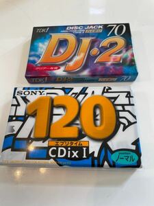 SONY TDK カセットテープ ノーマルポジション ハイポジション 未開封長期保管品 C-120CDX1C DJ2-70 2個セット 70分 120分