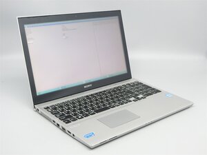 SONY VAIO SVT15119CJS / 第3世代i7-3537U / メモリ4G/15.6型 / BIOSまで表示 / NOチェック詳細不明 / ノートPCパソコン / ジャンク品