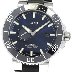 オリス ORIS 01 743 7733 4135-07 アクイス デイト スモールセコンド 自動巻き メンズ 箱・保証書付き_863032