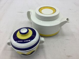 ARABIA/アラビア ティーポット/蓋つきボウル 2点まとめ 蓋ぐらつき有 中古品 ACB