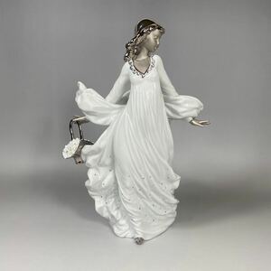 LLADRO リヤドロ 春の輝き フィギュリン 置物 陶器人形 オブジェ 陶器 リデコ ホワイト シルバー silver インテリア シック 