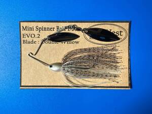 Evo.2-152 GoWestミニスピナーベイト1/8oz（Double Willow Leaf Blade）【リアブレード Ultra Premium Nickel#３】