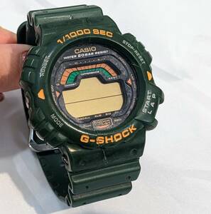 【B】【4985-D】☆★ CASIO カシオ G-SHOCK DW-6000 緑 不動 割れ有り 現状品★☆ 