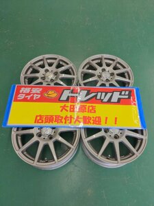 大田原店★中古ホイール4本★STRANGER 15インチ5.5J+42 4H100★対応車種 アクア/フィールダー/キューブ/ノートなど