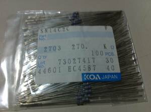KOA SN14C2C 1/4w　270KΩ F ±1％ 100本1袋 (7)