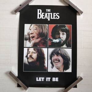 ビートルズ J⑪ ポスター LET IT BE THE BEATLES 美品 グッズ ジョンレノン ポールマッカートニー 