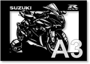 スズキ(SUZUKI) GSX-Rの切り絵　【A3サイズ】[B3-002]