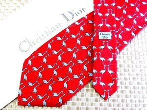 ♪34721D♪状態並品【鳥 動物 柄】ディオール【Dior】ネクタイ