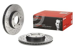 brembo Xtraブレーキローター 左右セット 09.9772.1X アウディ A3 (8P HATCHBACK) 8PBDBF 8PBMJF 03/09～06/07 フロント