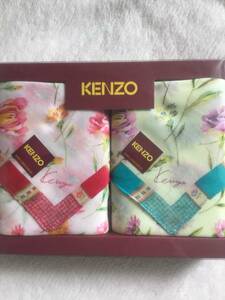 ◆KENZO 高田賢三　花柄ハンカチ2枚セット　新品