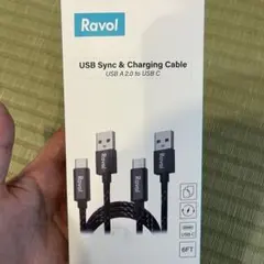 USB→typeC 充電ケーブル