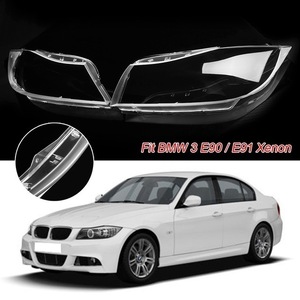 2 個ヘッドライトレンズプラスチックカバー Bmw 3 E90 セダン/E91 2005-2012 ツーリングのみキセノンクリアヘDJ1408