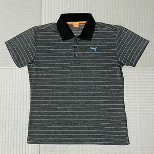 超美品 PUMA GOLF プーマ ゴルフ USP DRY 半袖 ポロシャツ S ブラックグレー色